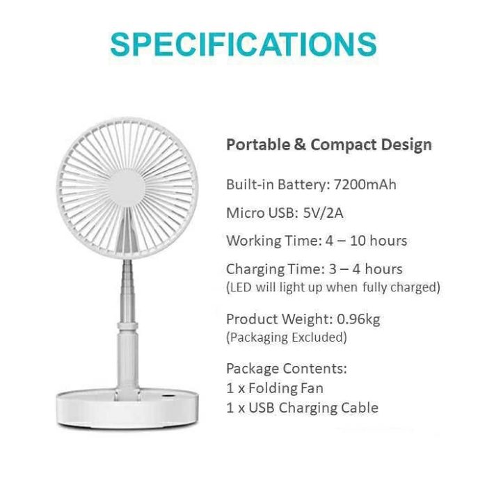 Foldable Rechargeable Fan
