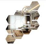 12pcs Hexagon Adhesive Mirror