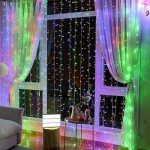 Multicolored Christmas Water fall curtain light