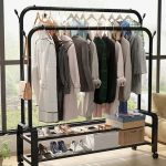 Multifunctional Double Cloth Hanger with shoe rack