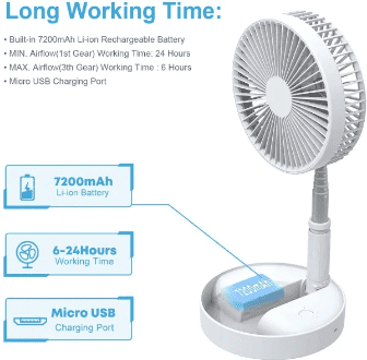 Foldable Rechargeable Fan