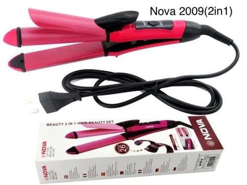 Introducing the 2 in 1 Hair Straightener and Curler, your ultimate styling tool for creating versatile looks with ease. Brought to you by Nano Smart Store, this innovative device combines the functionalities of a hair straightener and a curling iron, allowing you to switch up your hairstyle effortlessly. Experience the convenience of the 2 in 1 Hair Straightener and Curler. With its dual-function design, you can achieve sleek, straight hair or bouncy, beautiful curls using just one tool. Say goodbye to cluttered countertops and multiple styling tools - this versatile device has got you covered. Create flawless hairstyles with the 2 in 1 Hair Straightener and Curler. It features high-quality ceramic plates that glide smoothly through your hair, evenly distributing heat for consistent results. The adjustable temperature settings allow you to customize the heat according to your hair type, ensuring optimal styling without causing damage. Switching between straightening and curling is a breeze with the 2 in 1 Hair Straightener and Curler. The rounded barrel and curved edges enable you to create different curl sizes and styles, from loose waves to tight coils. Experiment with various looks and transform your hair effortlessly for any occasion. Designed with user convenience in mind, the 2 in 1 Hair Straightener and Curler heats up quickly, saving you time in your busy routine. The lightweight and ergonomic design make it comfortable to hold and maneuver, reducing strain on your wrists and ensuring precise styling. Upgrade your hairstyling game with the 2 in 1 Hair Straightener and Curler from Nano Smart Store. Embrace versatility and creativity as you effortlessly transform your hair into sleek and straight or voluminous and curly styles. This all-in-one styling tool is a must-have for achieving salon-quality results at home. Experience the best of both worlds with Nano Smart Store's 2 in 1 Hair Straightener and Curler!